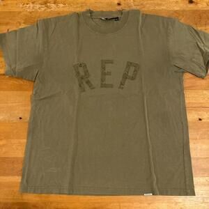 Represent Clo Shirt Mens Extra Large Brown Embroidered Short Sleeve Crewneck Tee